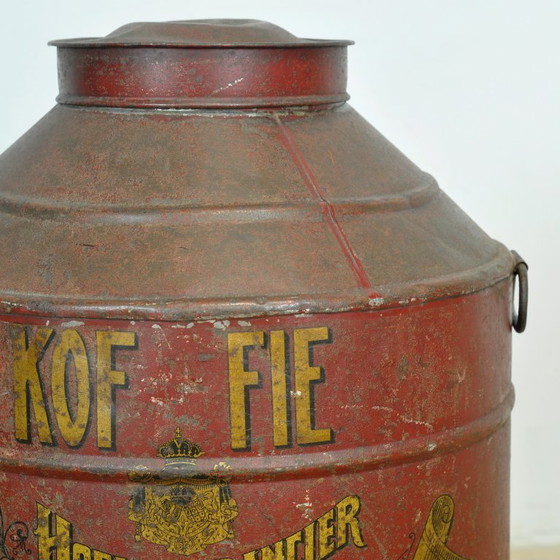 Image 1 of Lata grande de café de metal de H. Smith, circa 1920