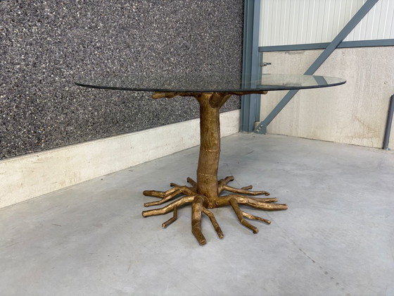 Mesa de comedor con forma de rama de árbol, década de 1980. – Mesas de comedor, Glass, Metal (photo 9 of 16)