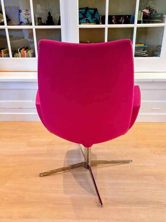 Prachtige Infinity Beetle High Back draaifauteuil, Draaistoelen, Metaal, Chroom, Roze (foto 3 van 6)