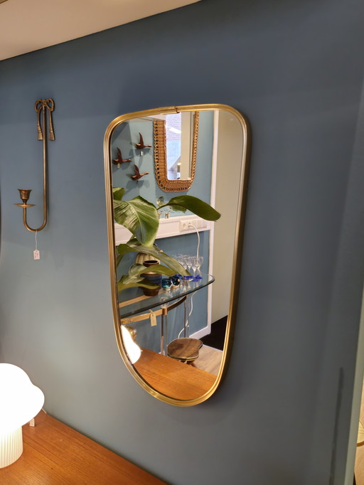 Vintage Wall Mirror Mirror Brass Gold