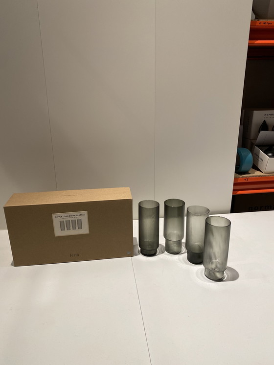 Image 1 of Set de 4 vasos largos Ripple