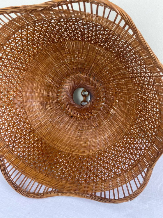 Sospensione vintage in canna – Lampade a sospensione, Wicker, Rattan, Bohemian (photo 11 of 17)