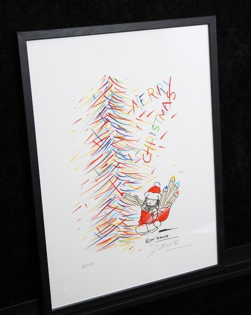 Schlote, Wilhelm - Merry Christmas - Giclée - handsigniert - 43 x 31,5 cm