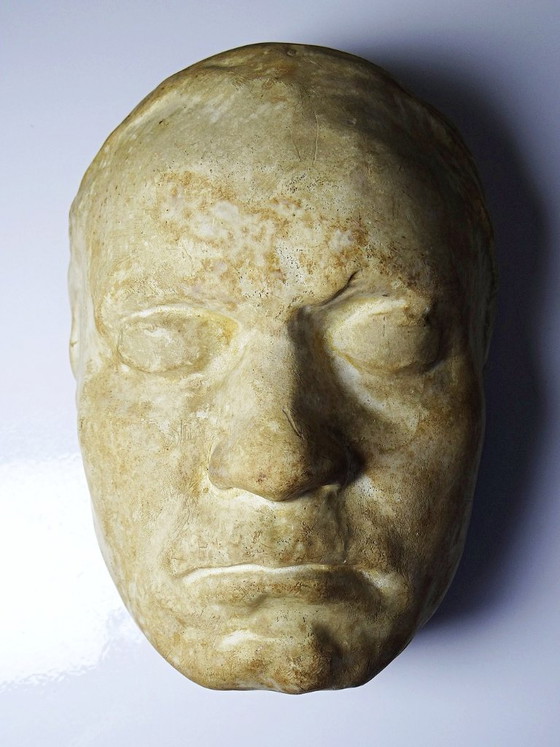 Image 1 of Gipsen dodenmasker van Beethoven, begin 20e eeuw