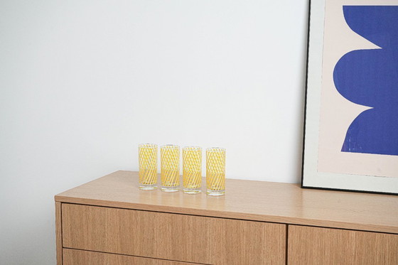 Image 1 of Set longdrinkglazen, Italiaans design, jaren 70, vervaardigd in Italië.