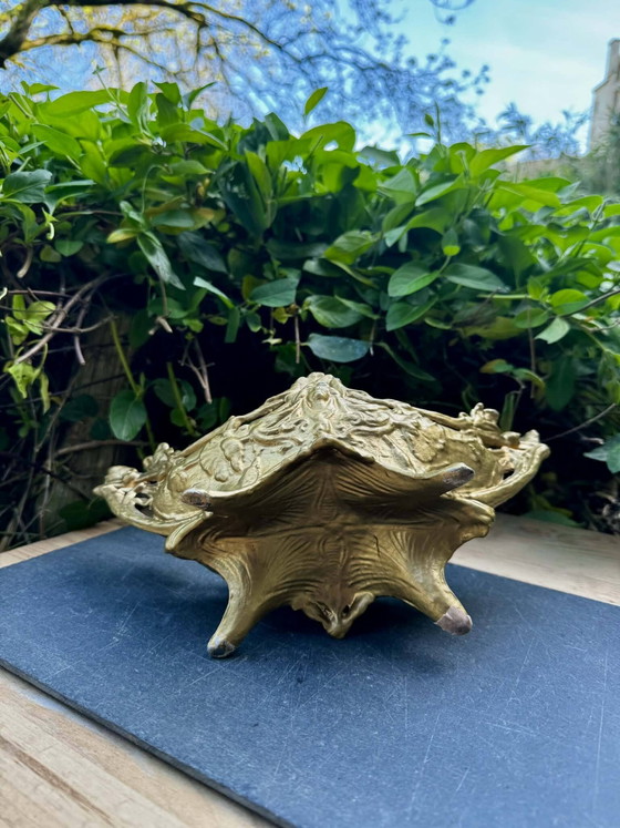 Brass planter woman Art Nouveau – Plant pot (photo 5 of 10)
