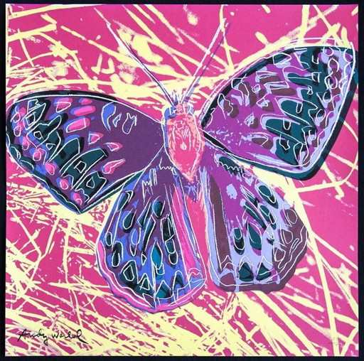 Litografía "Mariposa" del Museo de Arte Carnegie de 1986, inspirada en Andy Warhol