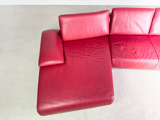 Image 1 of Original Koinor Volare Sofa Design Couch Leather Red Corner Sofa