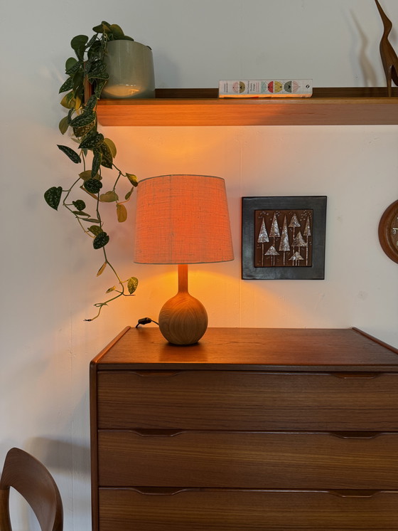 Image 1 of Vintage teak table lamp, +Lys '70