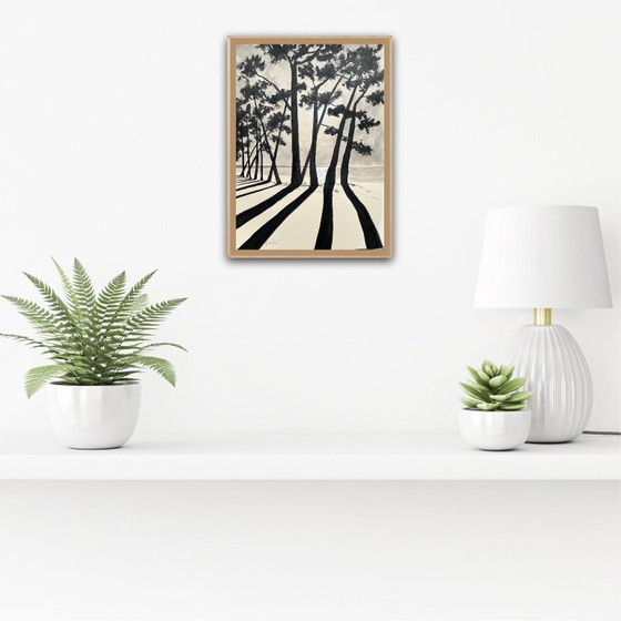 Image 1 of Chinesische Tinte auf Naturpapier.  Format 40x30cm.