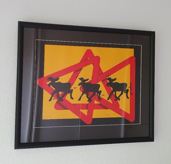Image 1 of Screen print with elks by Rafael 97 - 16/50 HC