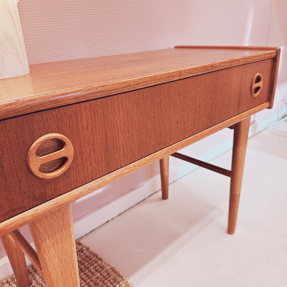 Image 1 of 1950's Swedish Mid-Century Teak Side Table / Hall Cabinet