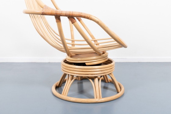 Image 1 of Fauteuil lounge vintage en bambou