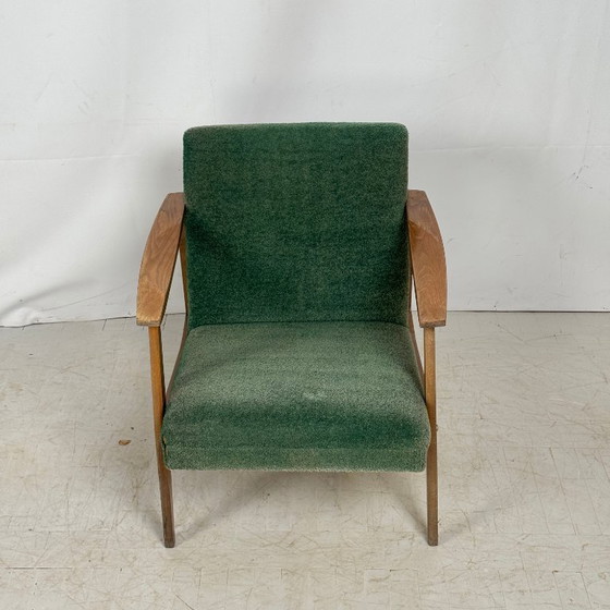 Image 1 of Pair of Yugoslav Green Armchairs, 1960s – Original Vintage Condition