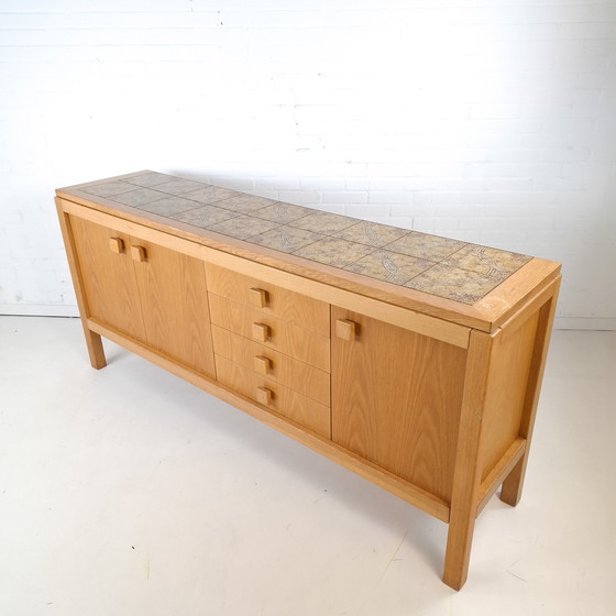 Image 1 of Vintage brutalist sideboard 1970s oak wood