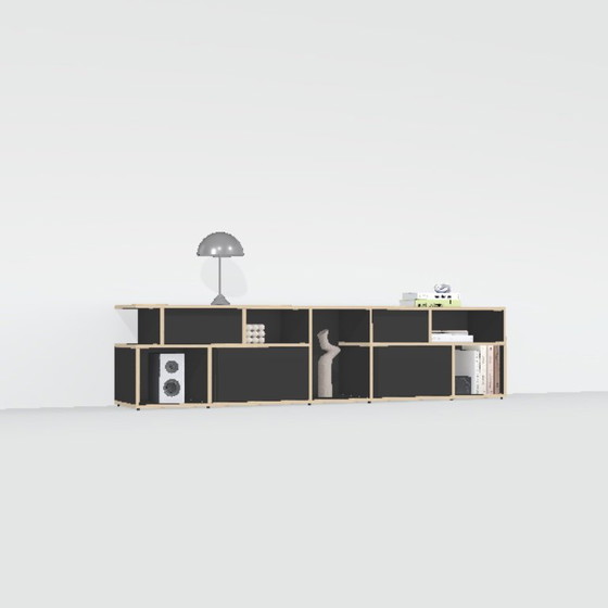Tylko Credenza / Mobile contenitore basso — Original Classic, Compensato nero, 220 cm – Credenze, Legno (photo 9 of 9)