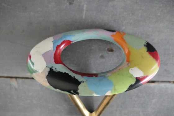 Image 1 of Vintage set Italian Design coat rack hooks copper resin