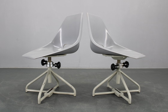 Image 1 of 1960s Miroslav Navratil Pair of Fiberglass Chairs for Vertex, Czechoslovakia