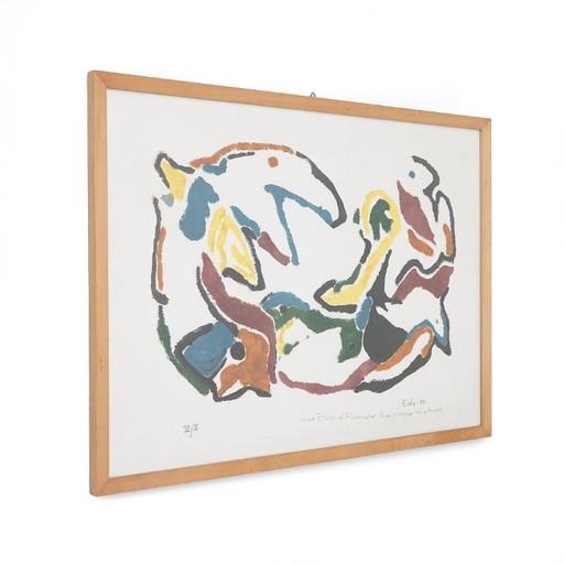 Ansgar Elde, monotype engraving and woodcut from a monotype for Il Bostrico, 1990s