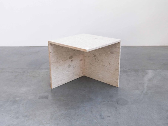 Table d'appoint et table basse vintage "TRAVERT" en travertin, années 70 – Tables basses (photo 4 of 10)
