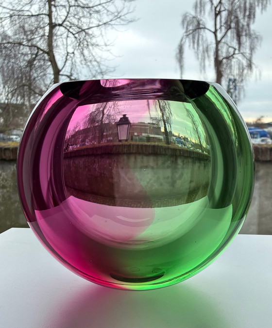 Image 1 of Grand objet unique en verre « SPRING » de George Broft 6,6 kilos !