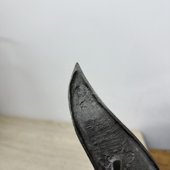 Image 1 of Mid Century Design tinnen wandvogel, 1970