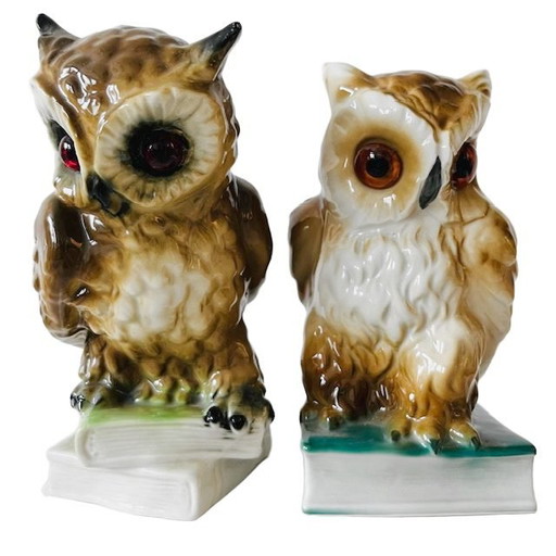 Juego vintage de luces búho lámparas de olor búho años 50