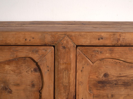 Antique tall sideboard with two doors (c.1920) – High Boards, Wood (photo 19 of 33)