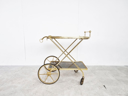 Vintage Brass drinks trolley