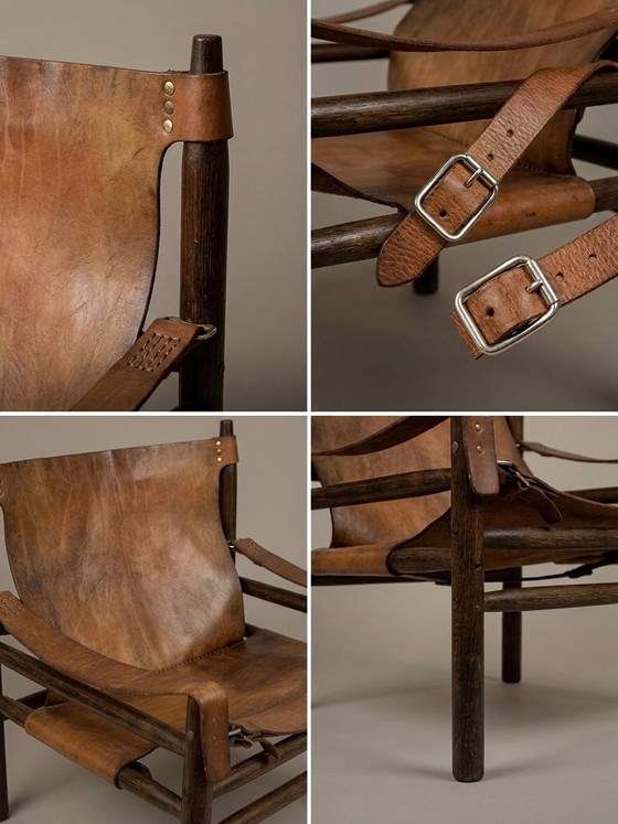 Vintage Leather Safari Chairs, 1960s, Set of 2 – Armchairs (photo 6 of 7)