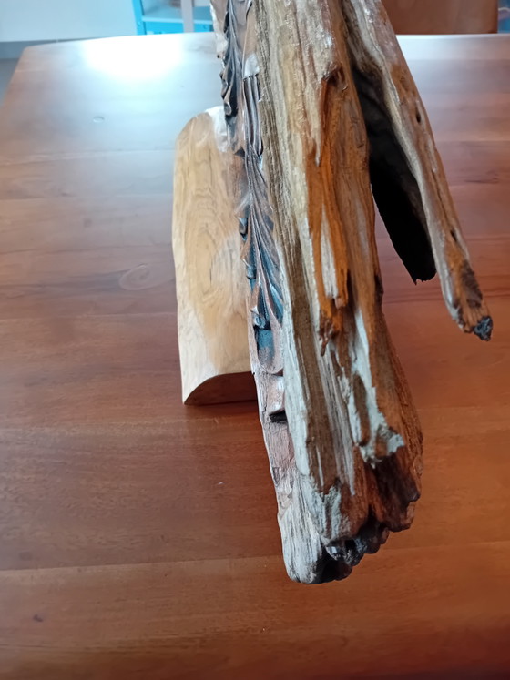 Panneau de Bois Brut Sculpté – Bouddha en Parinirvana – Objets déco, Wood (photo 5 of 7)