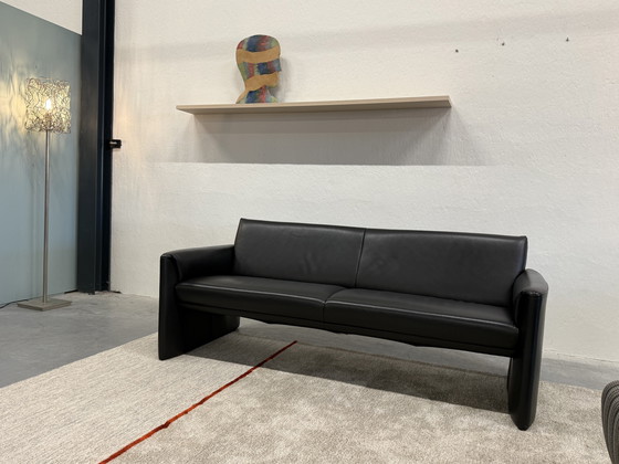 Image 1 of Leolux Evidence Boa Vista Sofa 2.5 Seater Black Leather