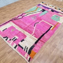 Pink wool carpet 250cmx150cm