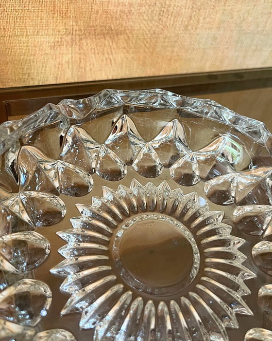 Image 1 of Large Vintage Cut Crystal Ashtray – France, 1960s/70s