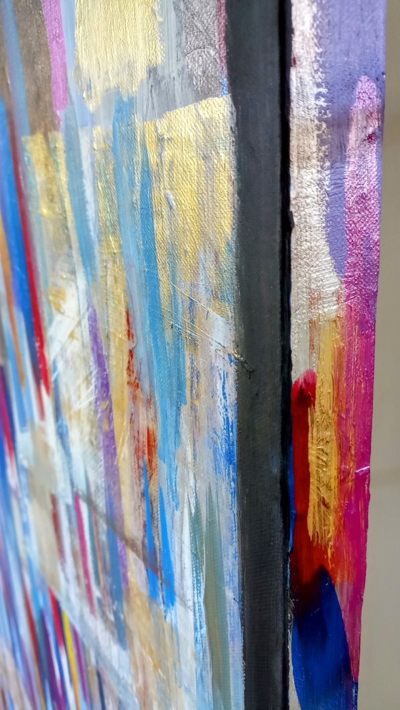 Image 1 of T. van Steenbergen Abstract "HOPE" 70 x 100 cm nuovo.