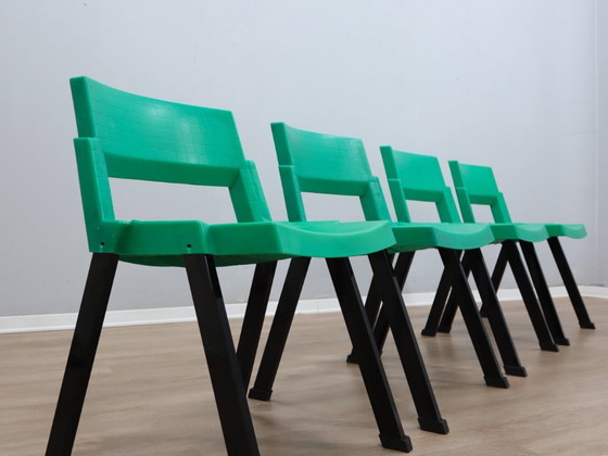 Image 1 of Set aus 4 postmodernen „City“-Stühlen von L/O für LAMM 1980er Jahre