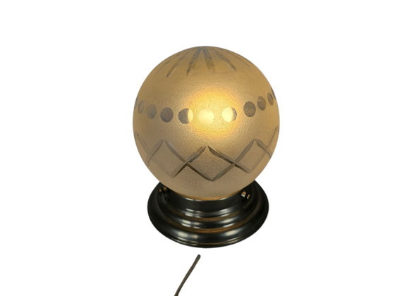 Image 1 of Giso Gispen - Stile Art Déco - vetro tagliato - motivo tagliato - anni '90