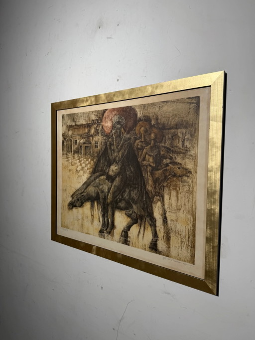 “Ruiters Van Jabbeke” - Jef Van Tuerenhout– Litografía de edición limitada (16/30) – giclee prints (photo 2 of 6)