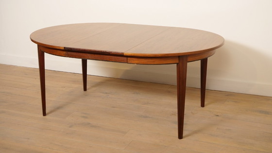 Image 1 of Vintage Round Dining Table Omann Jun Rosewood ExtendableVintage Round Dining Table Omann Jun Rosewood ExtendableVintage Round