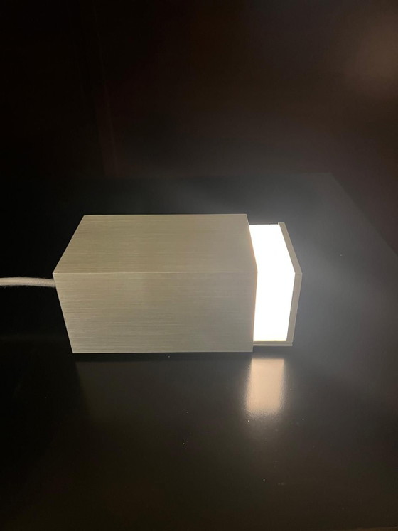 Box lamp - Design House Stockholm, Minimalist Aluminum Table Lamp, Aluminium, Plastic, Silver (photo 4 of 10)