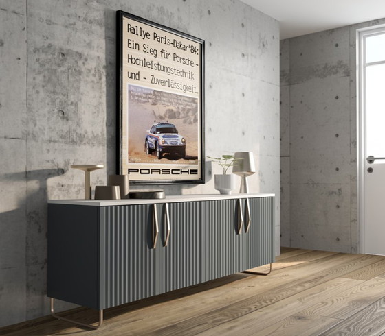 Image 1 of Porsche Rallye Paris Dakar 84 – 1984 – Poster originale Porsche vintage del Gruppe C – Vintage Motorsport – 102x76 cm