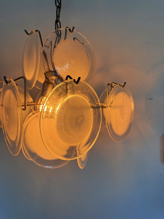 Image 1 of Vintage Murano glass pendant lamp, Gino Vistosi, Italy ‘70
