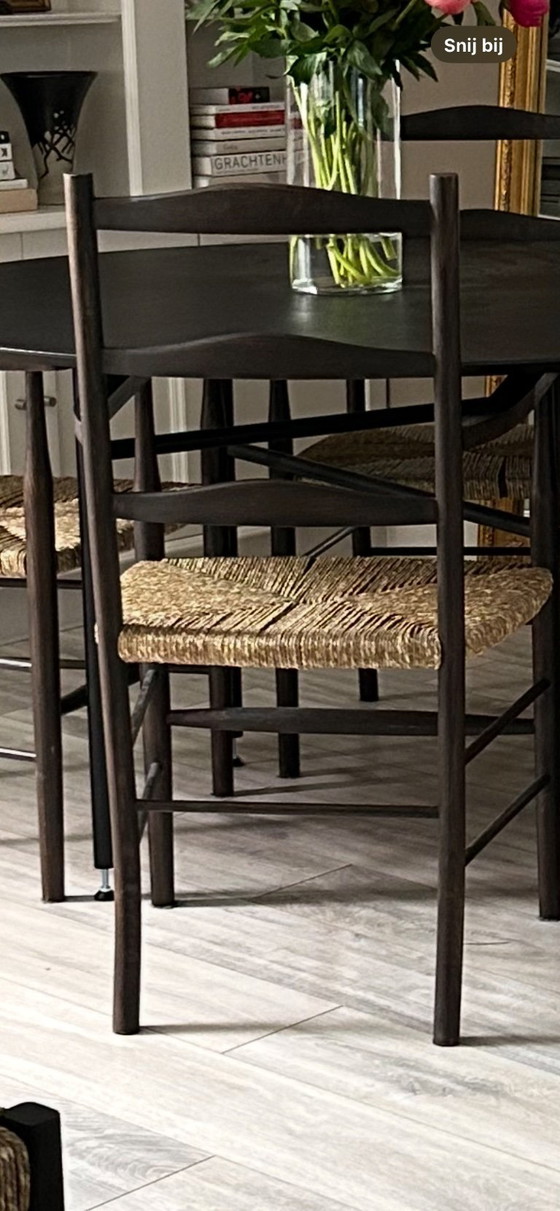 Image 1 of 4 sillas Zara Home de fresno y alga marina con reposabrazos