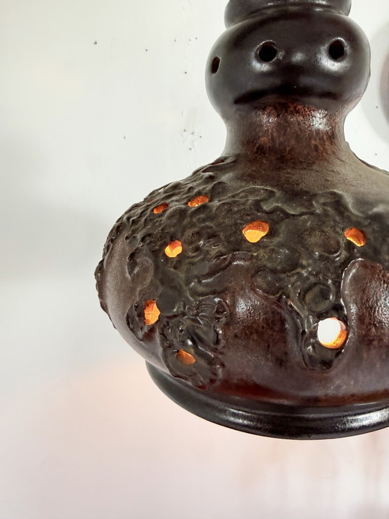 Lampe suspendue vintage en céramique Fat Lava, Richard Essig ‘60 – Suspensions, Ceramic, Metal (photo 9 of 12)