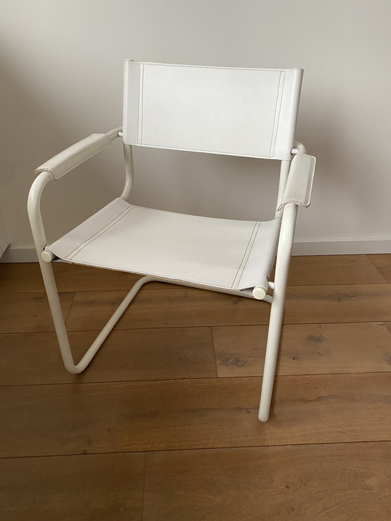 Image 1 of Fauteuil en cuir vintage - Style Mart Stam S34 - Design Bauhaus