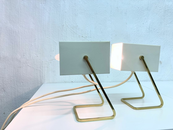 Image 1 of 2 Kaiser Leuchten Cube Lamps Minimalist Table Lamps 60s Design