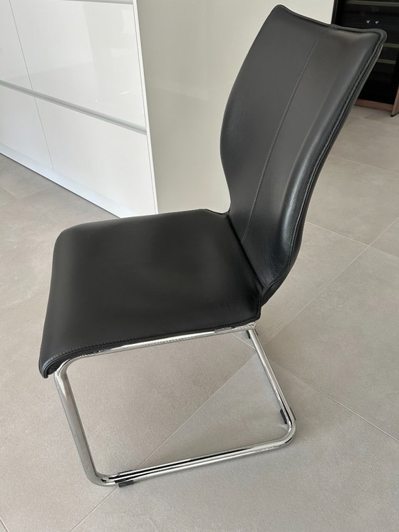 Image 1 of 6x Bree's New World leren stoelen