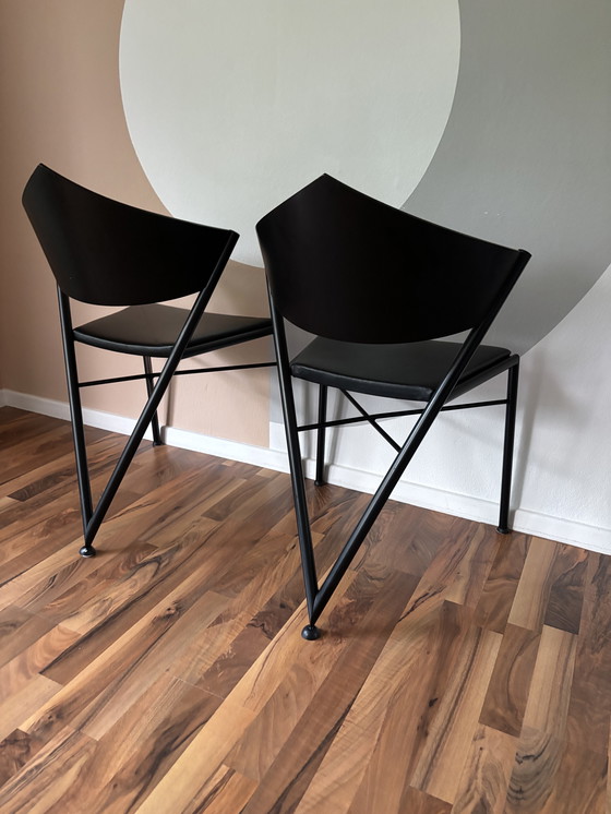 Image 1 of 7 sedie "Victory" - stile Memphis, anni 1980/90 ca.