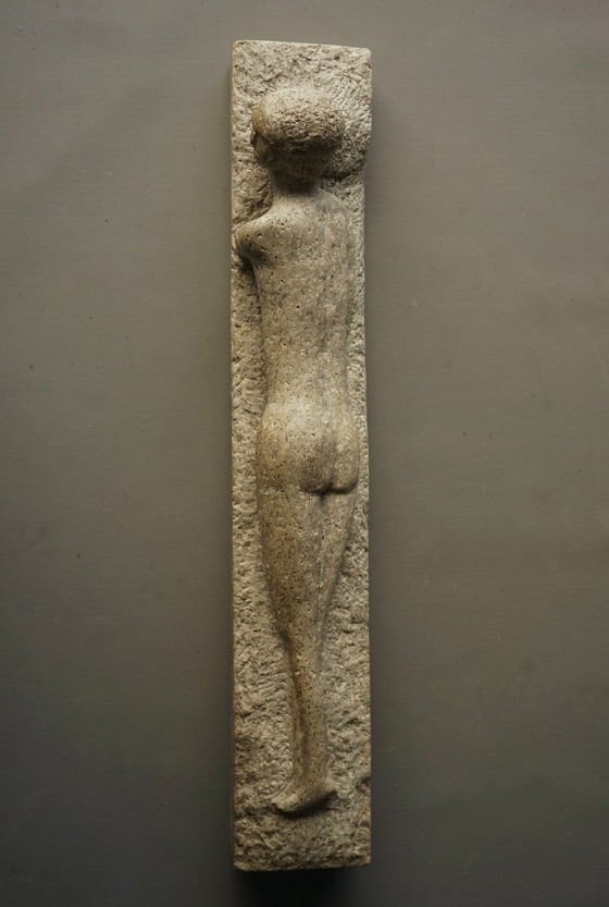 Image 1 of Carved Stone Sculpture of a Reclining Nude. 1960s