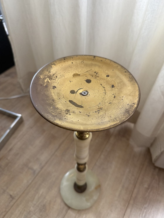 Image 1 of Large candlestick with onyx